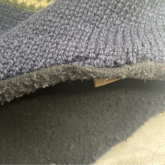 VTG American Eagle Knit Toboggan Beanie Hat One Size Wool Blend Pom Pom Poof - Picture 10 of 11